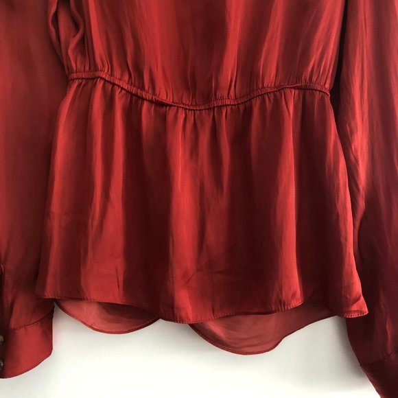 IRIS Ladies Long Sleeve Burnt Orange  SIZE SMALL DRESSSHIRT - LIKE NEW - Picture 7 of 8